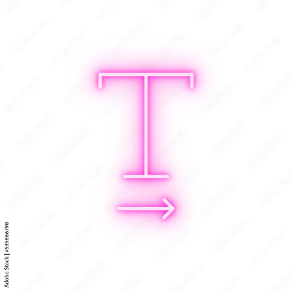 format text sign neon icon