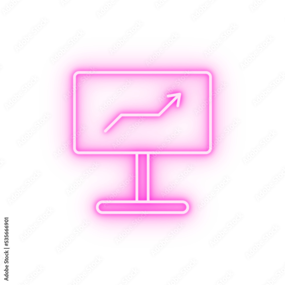 Analytics display SEO neon icon Analytics display SEO neon icon