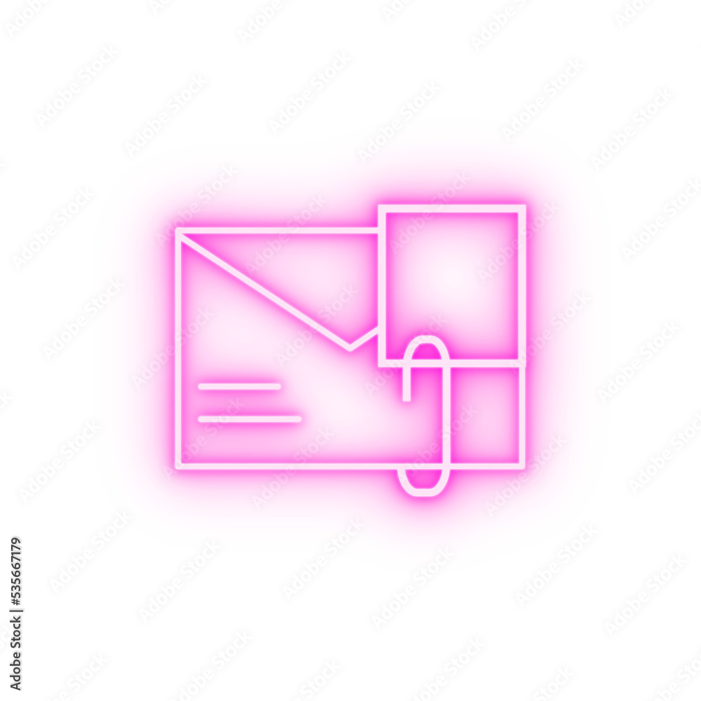 Email message envelope neon icon Email message envelope neon icon