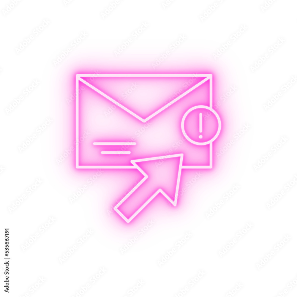 Adept message arrow neon icon