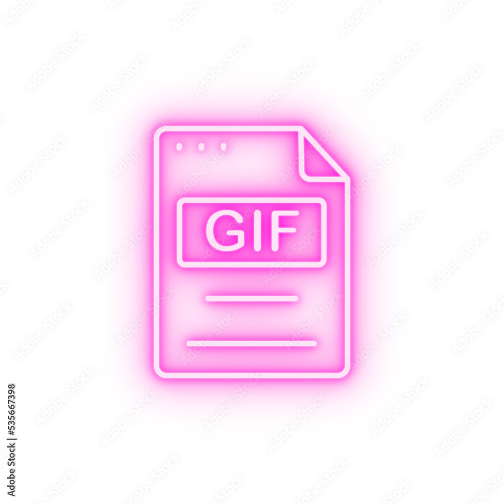 File document GIF neon icon File document GIF neon icon