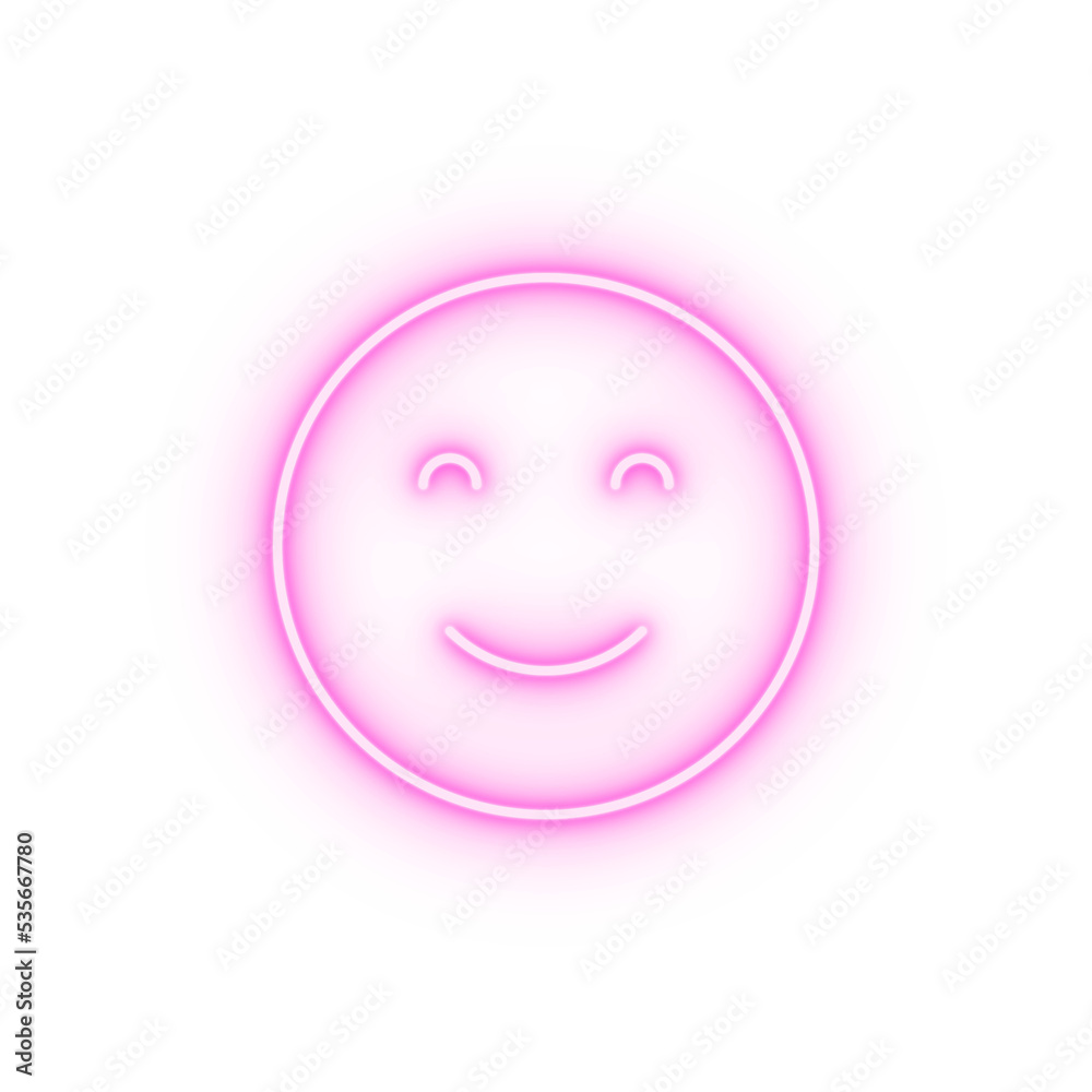Fototapeta premium Smiling emotions neon icon