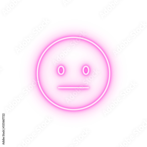 Doubt emotions neon icon