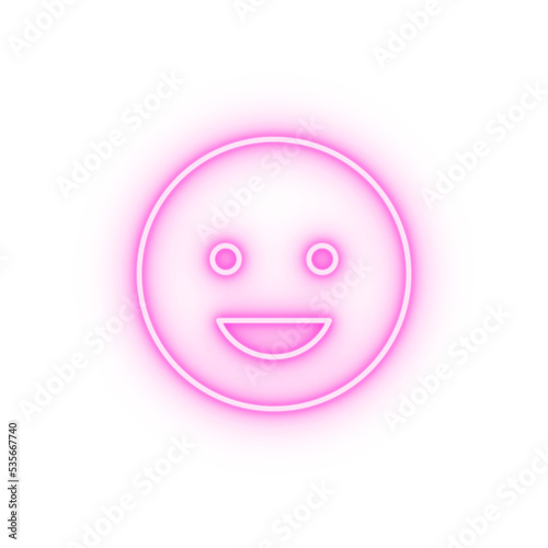 Happy laughing emotions neon icon