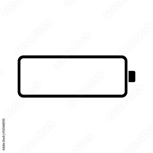 Empty battery icon. Modern technology. Vector illustration. Stock image.