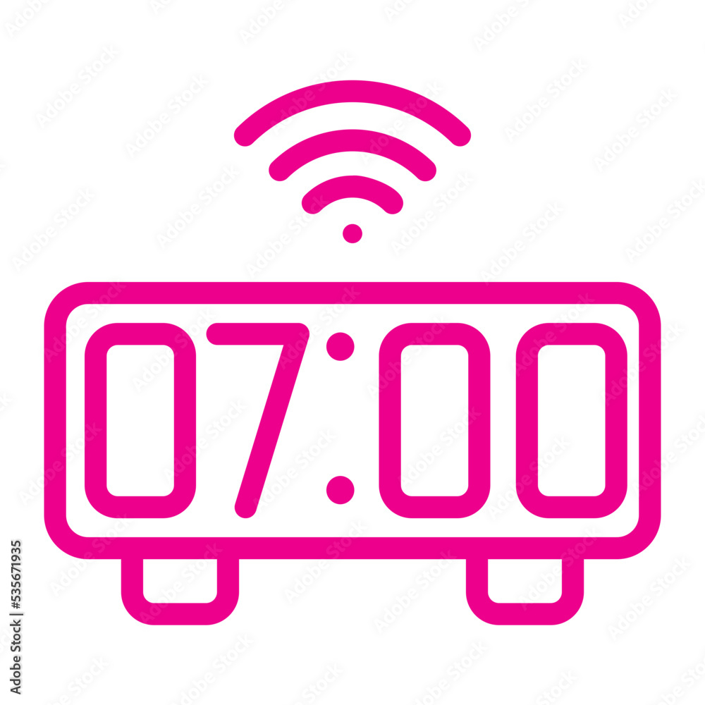 digital clock gradient icon