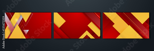 Yellow and red abstract grunge background with halftone style.