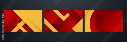 Yellow and red abstract grunge background with halftone style.