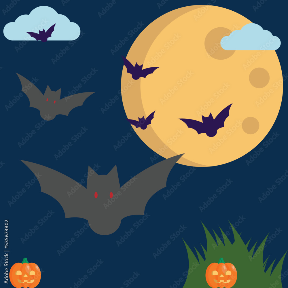 Happy Halloween Horror night - Modern Design Ideas and Concepts Vector illustration graphic template