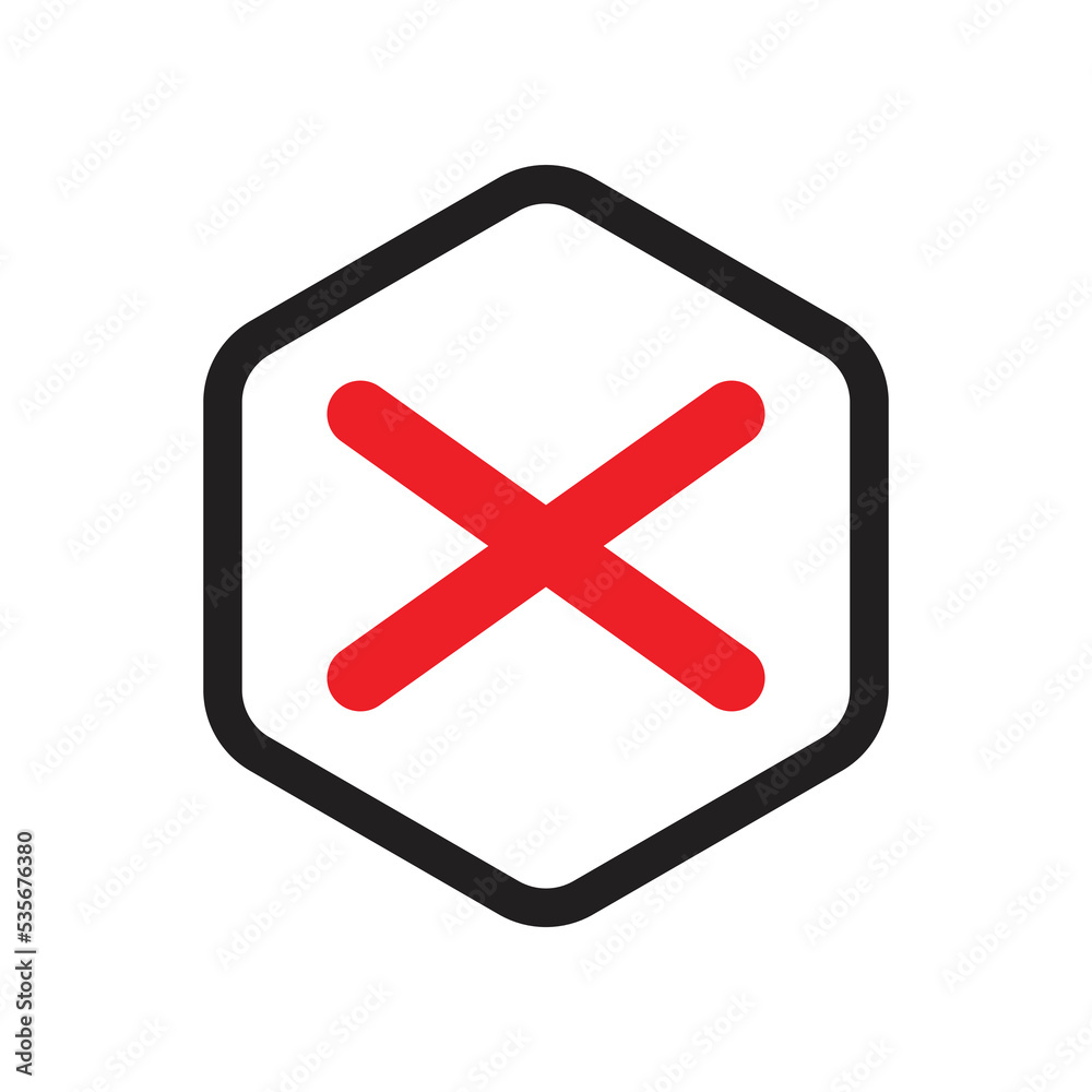 Cancel icon design. red, simple, flat, modern, clean stop, cancel, block, no, stoppage, quit, remove, delete, cancelled icon, vector illustration Cancel icon design. red, simple, flat, modern, clean stop, cancel, block, no, stoppage, quit, remove, delete, cancelled icon, vector illustration