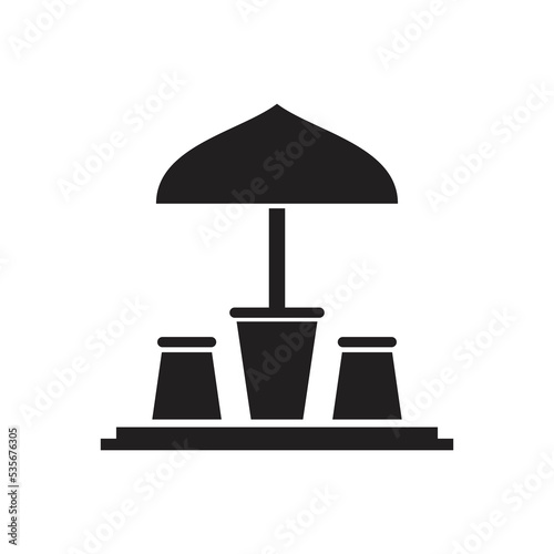 terrace icon design, Terrace cafe symbol. isolated on white background. vector illustration