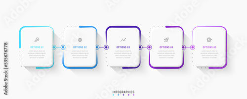 Vector Infographic label design template with icons and 5 options or steps. Can be used for process diagram, presentations, workflow layout, banner, flow chart, info graph.