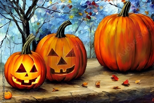 Halloween pumpkins photo