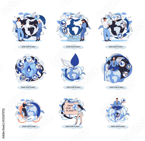 Save our planet ecological metaphor Earth day, love for native home. Sustainable gardening renewable energy. Caring for nature protecting environment stop air and water pollution, rational consumption