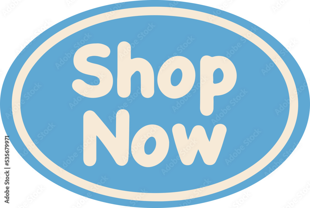 Shop Now Typography Illustration