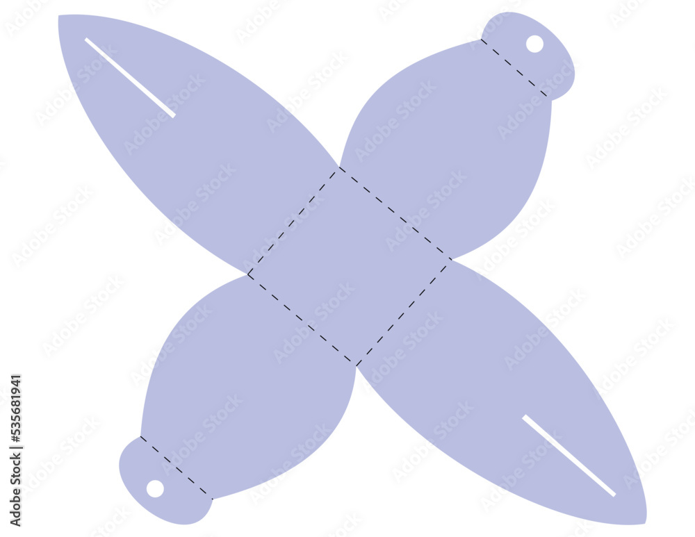 Curvy Box Template Vector SVG Stock Vector | Adobe Stock