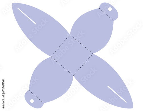 Curvy Box Template Vector SVG