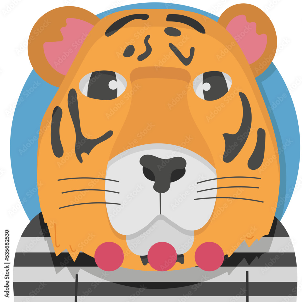 Tiger flat icon,linear,outline,graphic,illustration Tiger flat icon,linear,outline,graphic,illustration