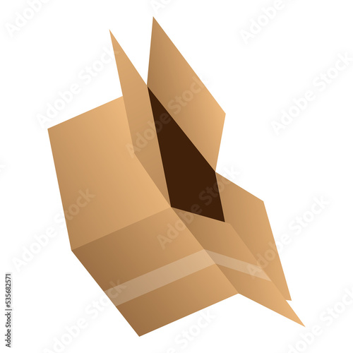 box with isolated templates PNG