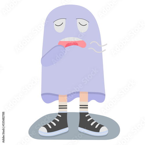 Yawn flat icon,linear,outline,graphic,illustration
