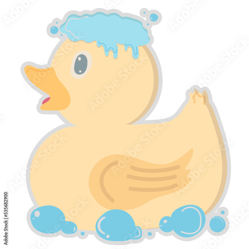 Rubber Duck flat icon,linear,outline,graphic,illustration