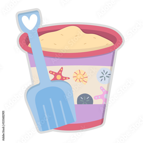 Sand Bucket flat icon,linear,outline,graphic,illustration