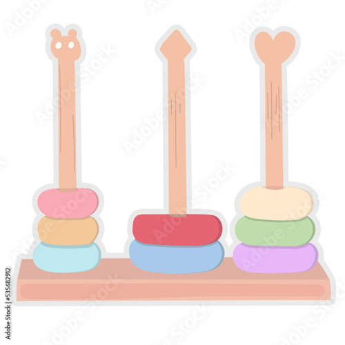Stacker flat icon,linear,outline,graphic,illustration