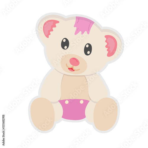 Teddy Bear flat icon,linear,outline,graphic,illustration