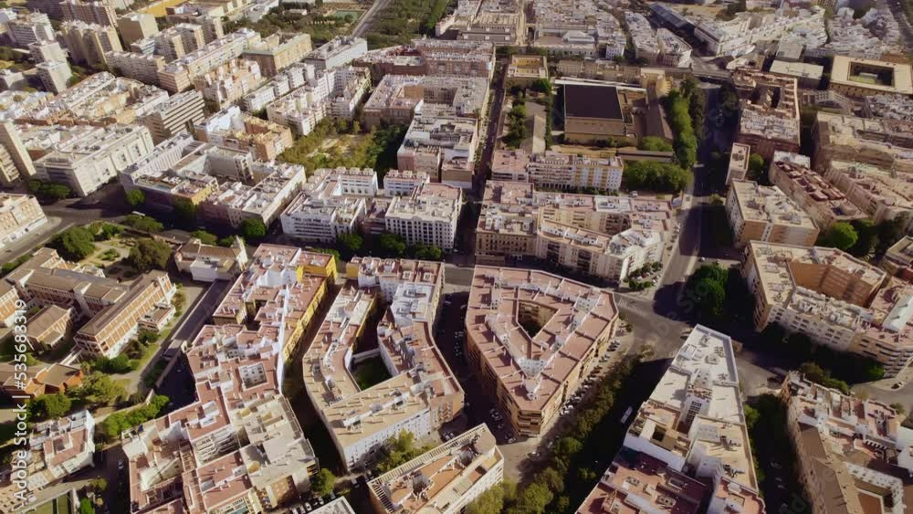 Aerial view of Seville city, Spain. Cinematic 4K Aerial view of Seville city, Spain. Cinematic 4K