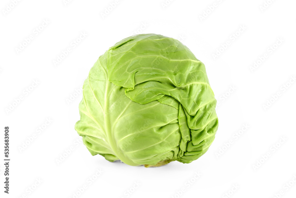 White cabbage isolated on white background