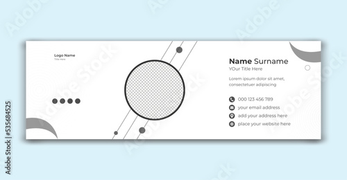 Email signature or personal cover design template