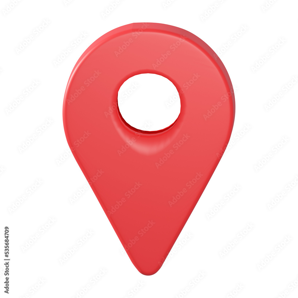 3d Rendering of location icon isolated on white. 3d Rendering of location icon isolated on white.