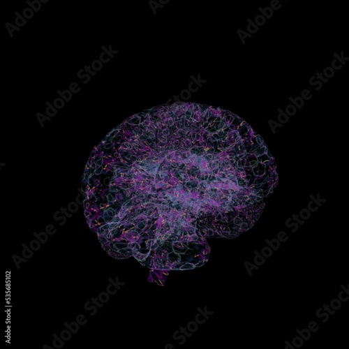 Brain firing loop animation