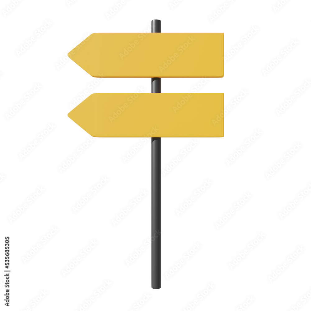 3D rendering illustration of signpost. 3D rendering illustration of signpost.