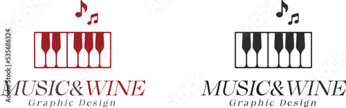 Music Wine logo template