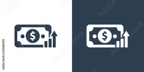 Money increace icon vector photo