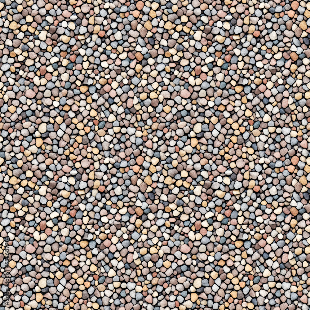 Seamless gravel texture. Gravels wallpaper background.