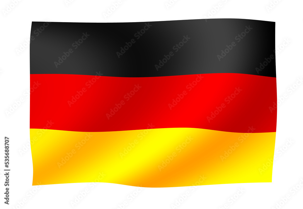 Waving national flag illustration | Germany Waving national flag illustration | Germany