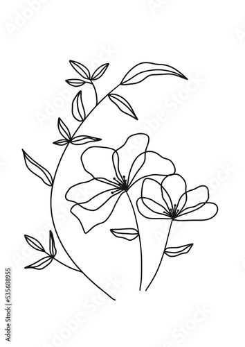 Wallpaper Mural Vector floral botanical flowers. Black and white engraved ink art. Background pattern. Torontodigital.ca