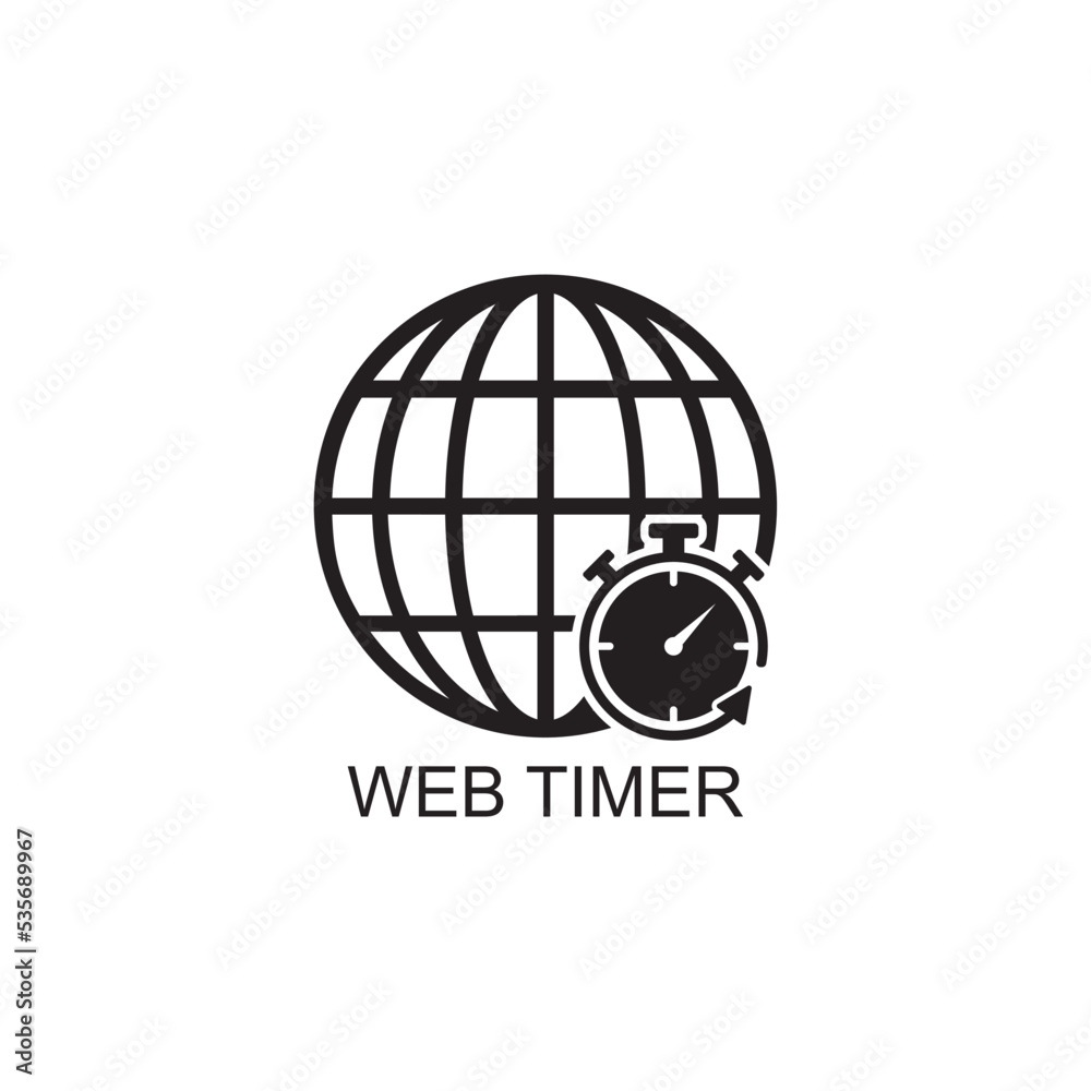 web timer icon , web icon