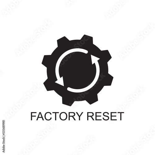 factory reset icon , restart icon