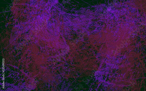 Abstract grunge texture splash paint black and purple background