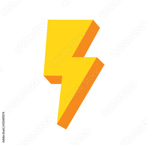 Thunder cartoon icon 