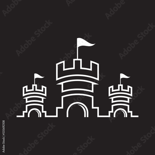 Castle logo template vector icon