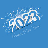 Beautiful new year 2023 card celebration holiday design