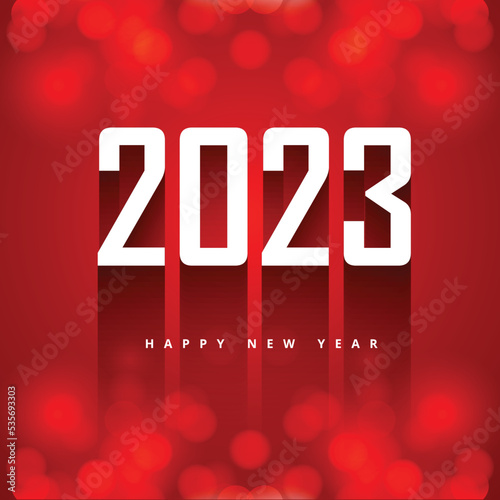 Greeting card happy new year 2023 shiny background