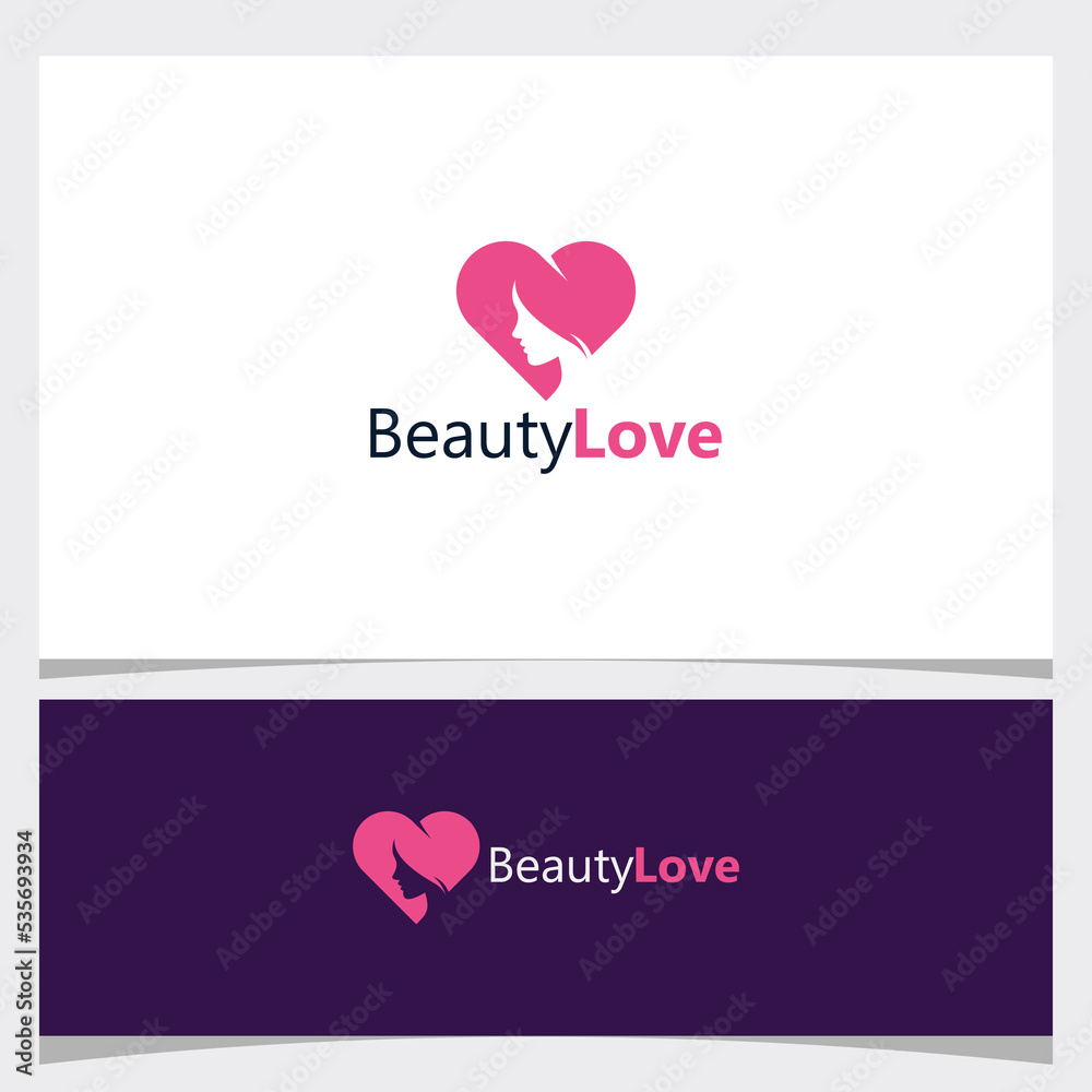 beauty love logo icon vector isolated