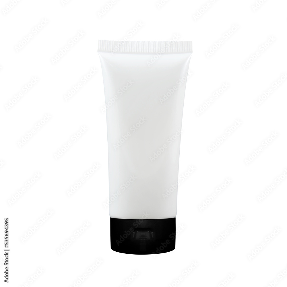 Cosmetic packaging design. White cream tube. Cosmetics mockup for ...