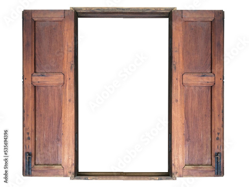 brown old wooden window png file