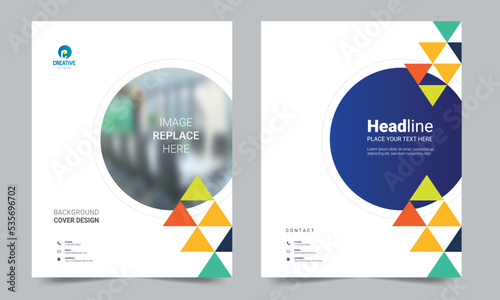 Cover design for annual report and business catalog, magazine, flyer or booklet. Brochure template layout. A4 cover vector EPS-10